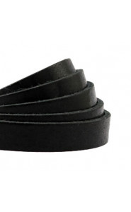 DQ leather flat 10mm Black